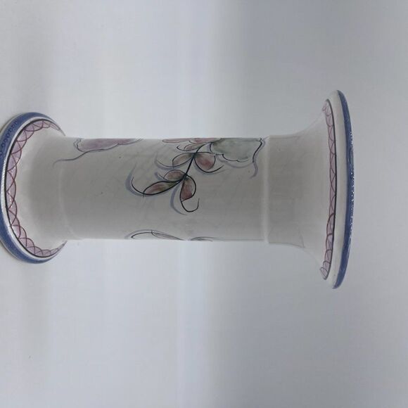 Ceramic Trumpet Vase Hand Painted Hand Made in Por - Picture 8 of 9